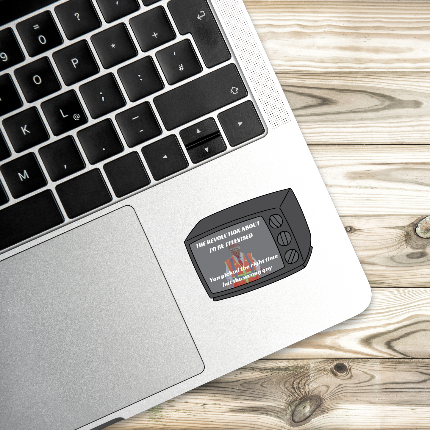 The Revolution About to Be Televised - Trump | 3" x 2.5" | Political Sticker | Vinyl Sticker | Water Resistant | Anti Trump | Meme Sticker | Kendrick