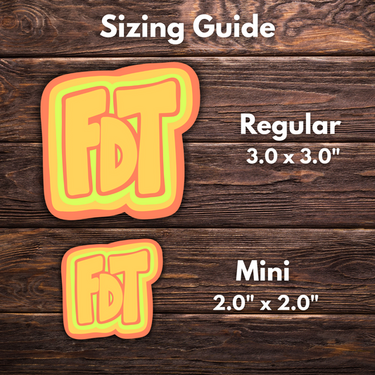 FDT Sticker Yellow Version | Anti-Trump Sticker | Retro Sticker | Political Vinyl Decal | Water-Resistant | Activism Sticker