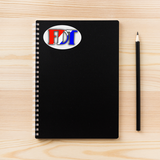 FDT Sticker American Flag Version | 3" x 2" | Anti-Trump Sticker | American Flag Theme | Political Vinyl Decal | Water-Resistant | Activism Sticker