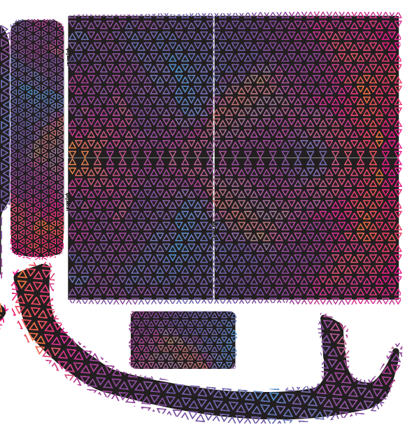 Oil slick triangle decal kit For the Super 73 R / RX / (New S2 adventure)