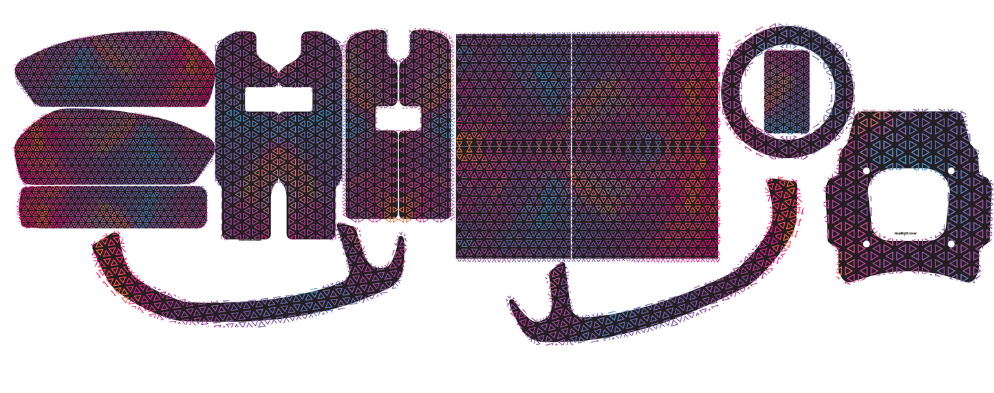 Oil slick triangle decal kit For the Super 73 R / RX / (New S2 adventure)
