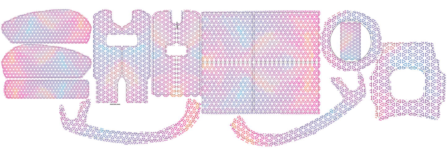 Oil slick triangle decal kit For the Super 73 R / RX / (New S2 adventure)
