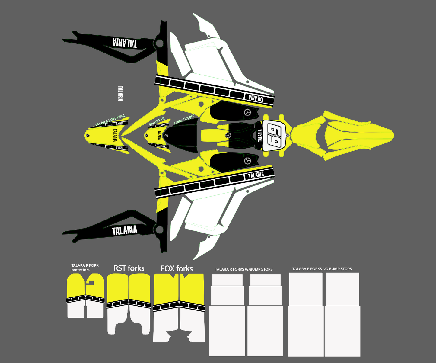Classic yamaha 60th anniversary Yellow & Black for Talaria MX3 / Talaria R Mx4 / Decal set