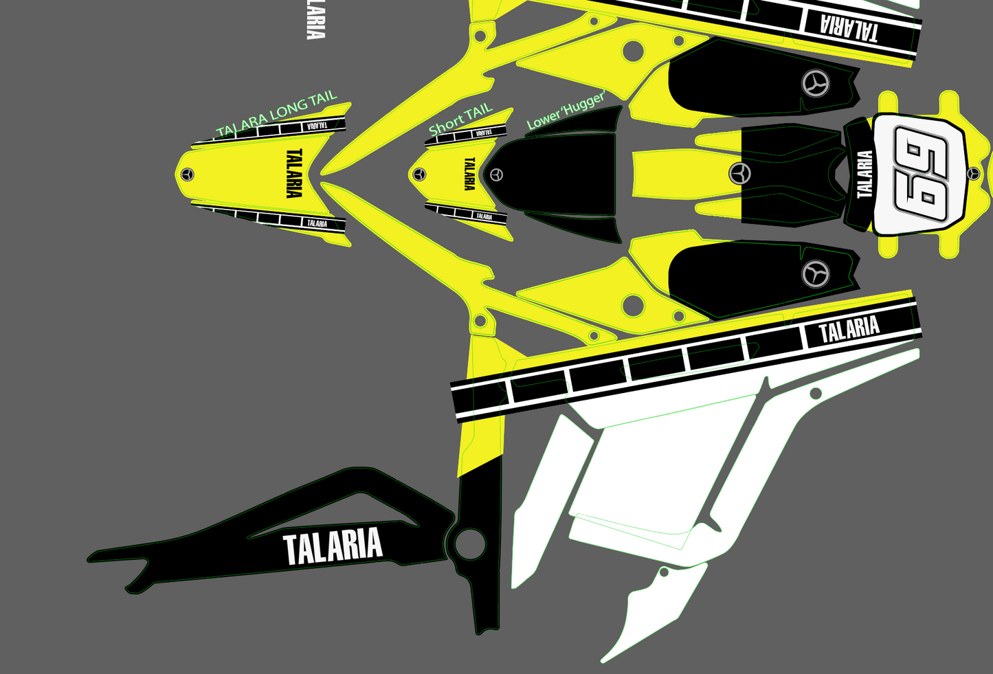 Classic yamaha 60th anniversary Yellow & Black for Talaria MX3 / Talaria R Mx4 / Decal set