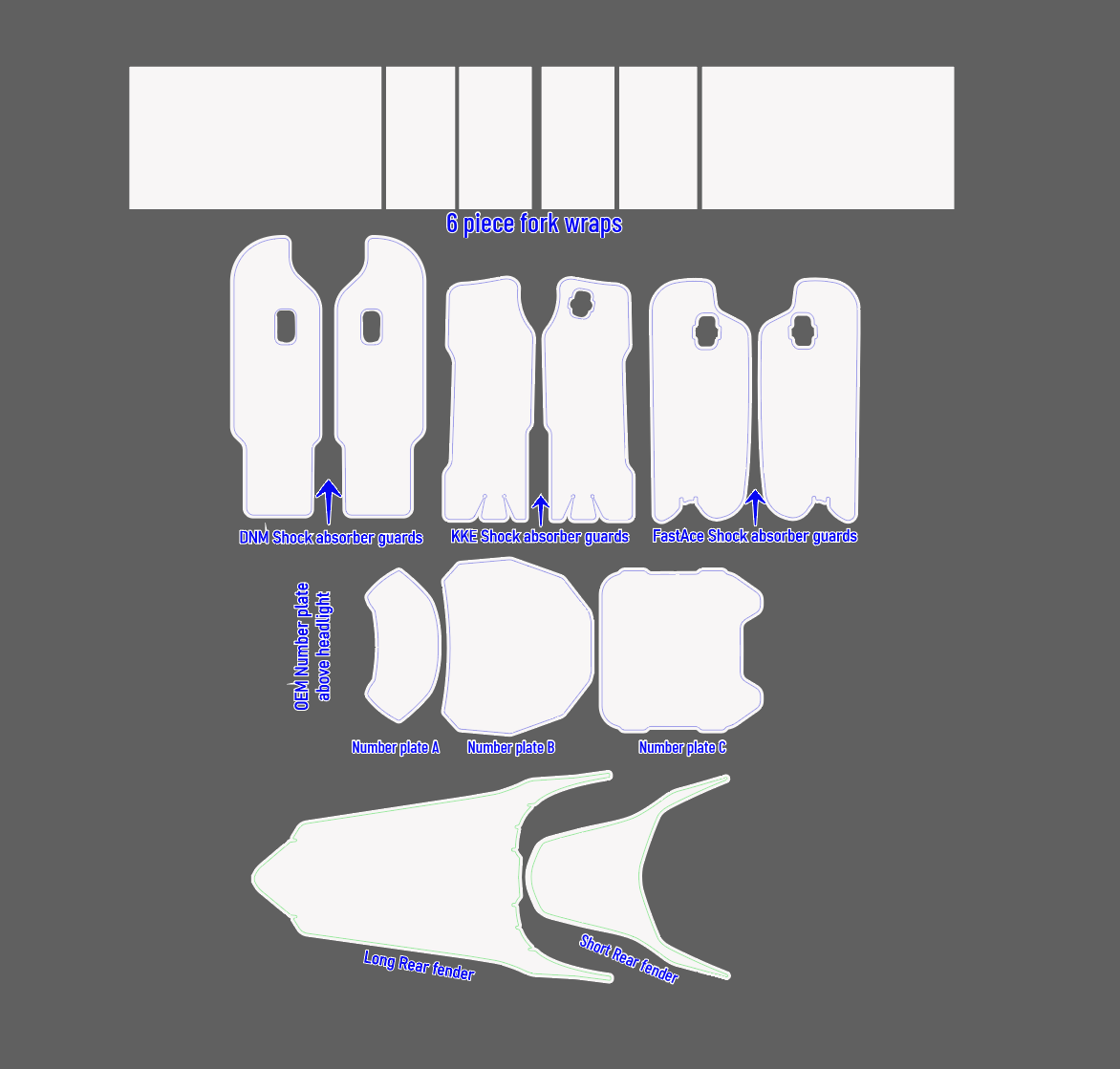Yamaha New age Blue for Sur Ron, Segway / Decal set