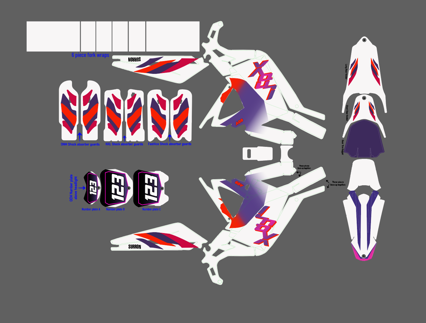 Yamaha retro 90s 50th anniversary White for / Decal set