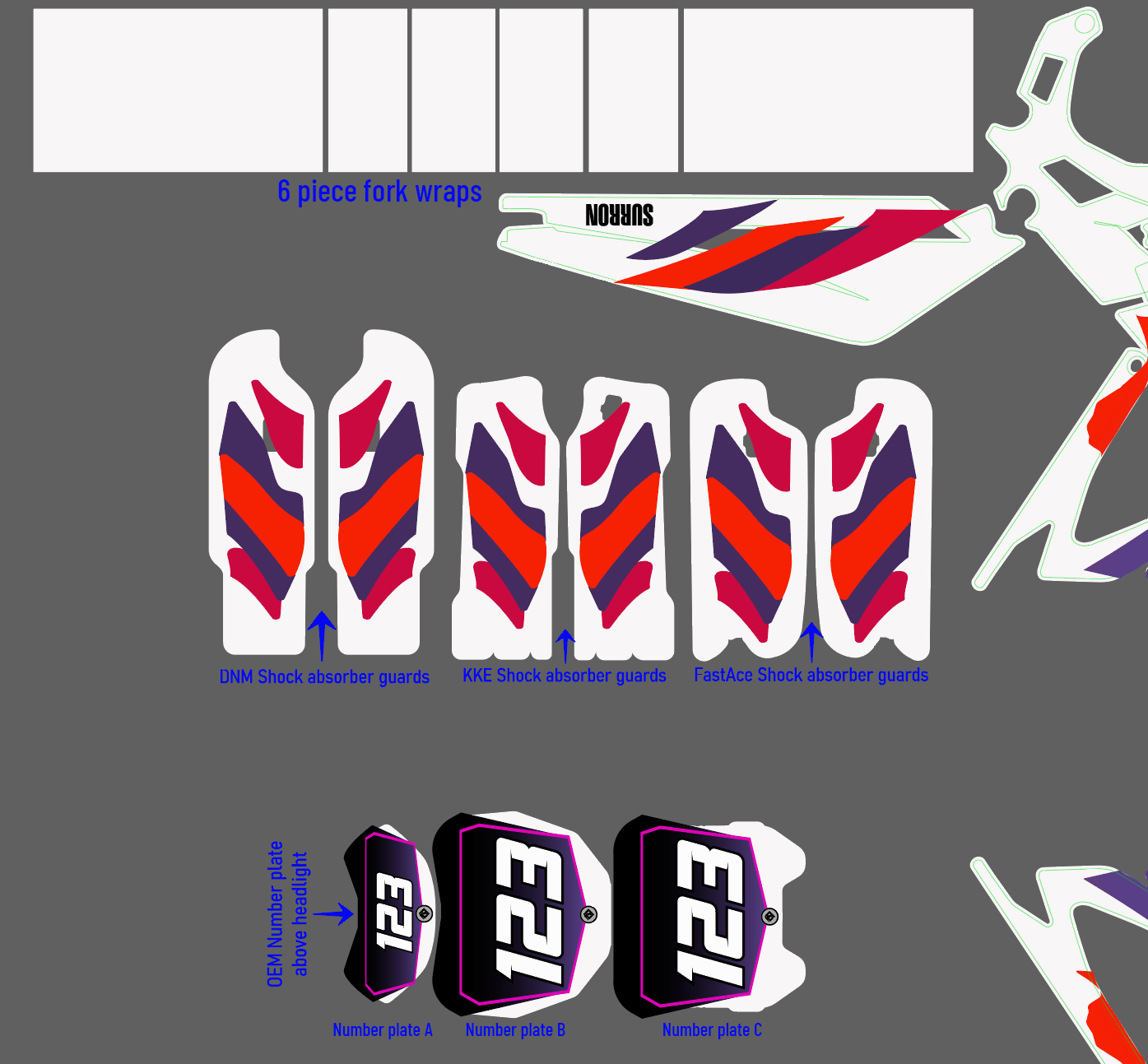 Yamaha retro 90s 50th anniversary White for / Decal set