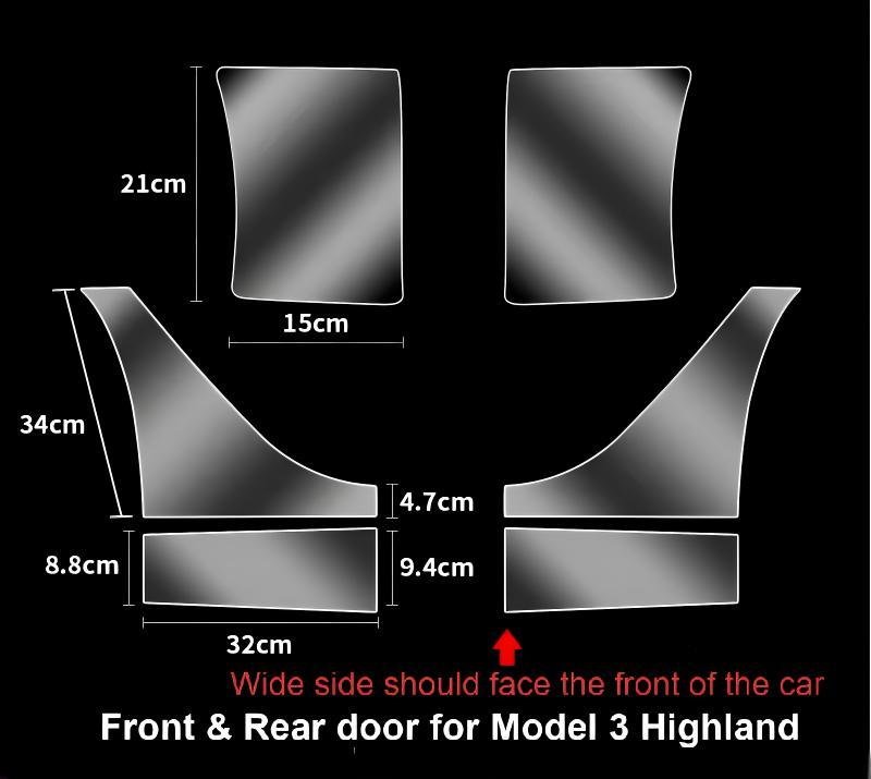 Clear Paint Protective Film kits for Tesla Model 3 Model Y 2017-2023