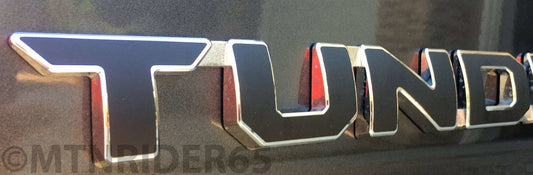 Premium Cast Matte Black Vinyl Decal Letter Inlays for 2007-2025 Tundra Doors