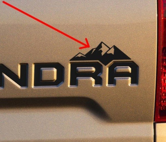 Premium Cast Matte Black Vinyl Decal Mountain for 2014-2025 Tundra Tailgate