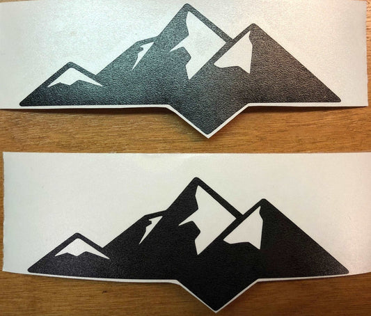 Premium Cast Matte Black Vinyl Decal Mountains for 2007-2025 Tundra