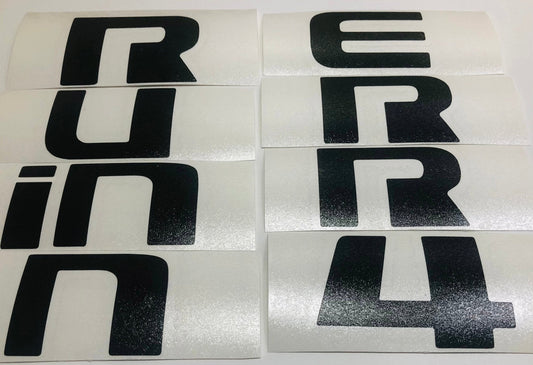Premium Cast Vinyl Decal Letter Inlays for 2025 4Runner Liftgate Emblem