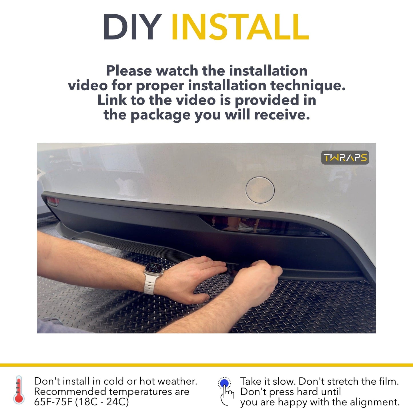 Diffuser Lip Vinyl Wrap | Tesla Model 3 Highland - Carbon Fiber Film Cover