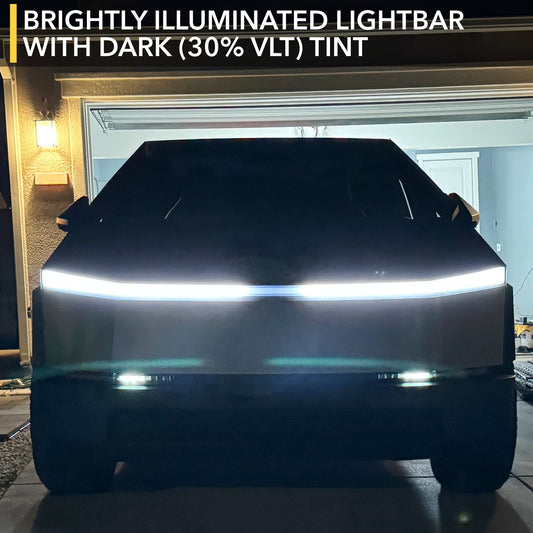 Front Lightbar Smoke Tint PPF | By TWRAPS | For Tesla Cybertruck 2024-2026