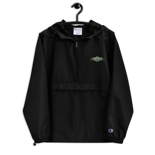 Forbidden industries Black Embroidered Champion Packable Jacket
