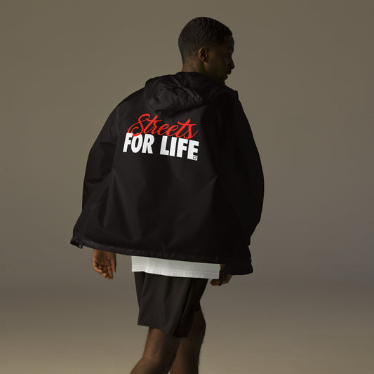 Streets for life Unisex lightweight zip up windbreaker