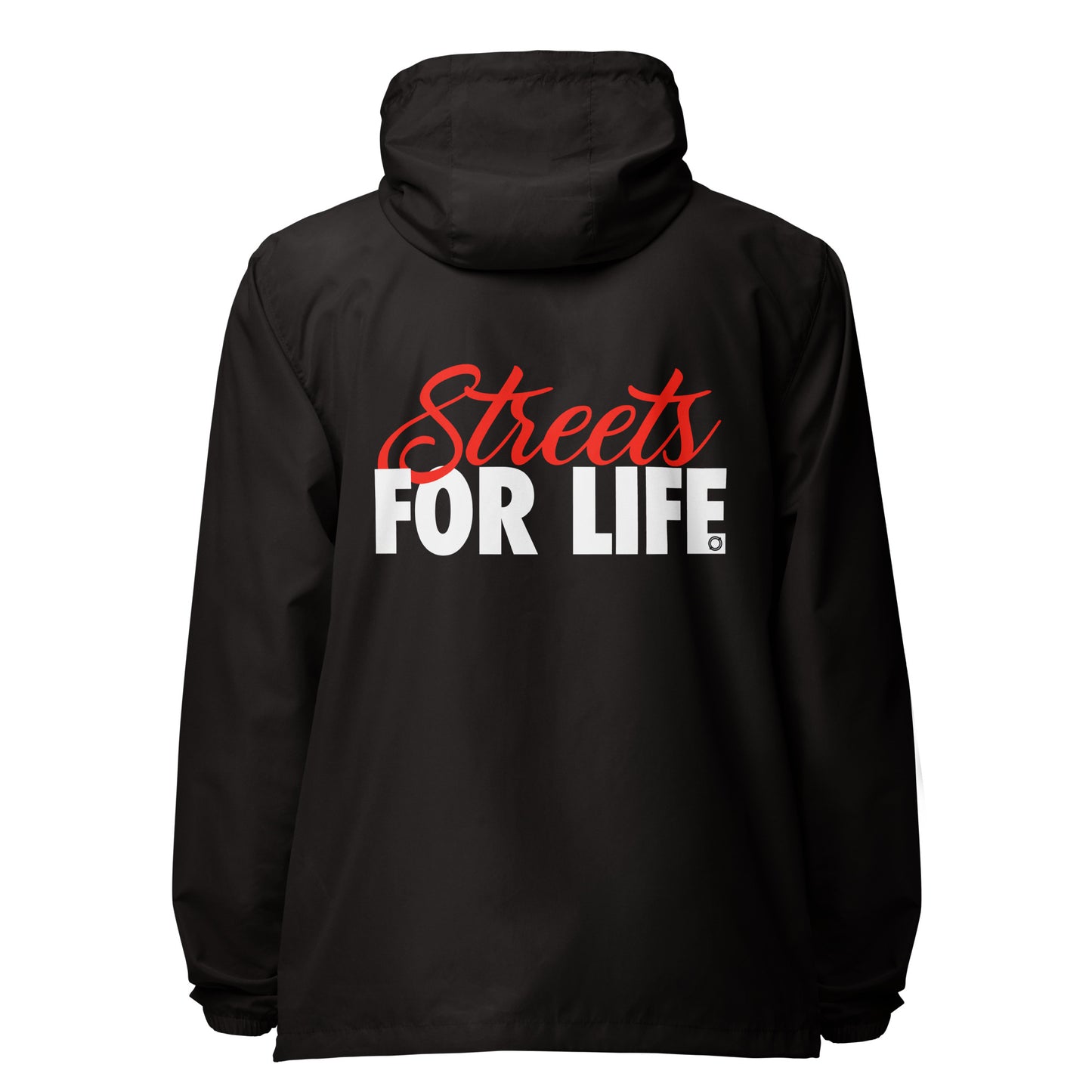 Streets for life Unisex lightweight zip up windbreaker
