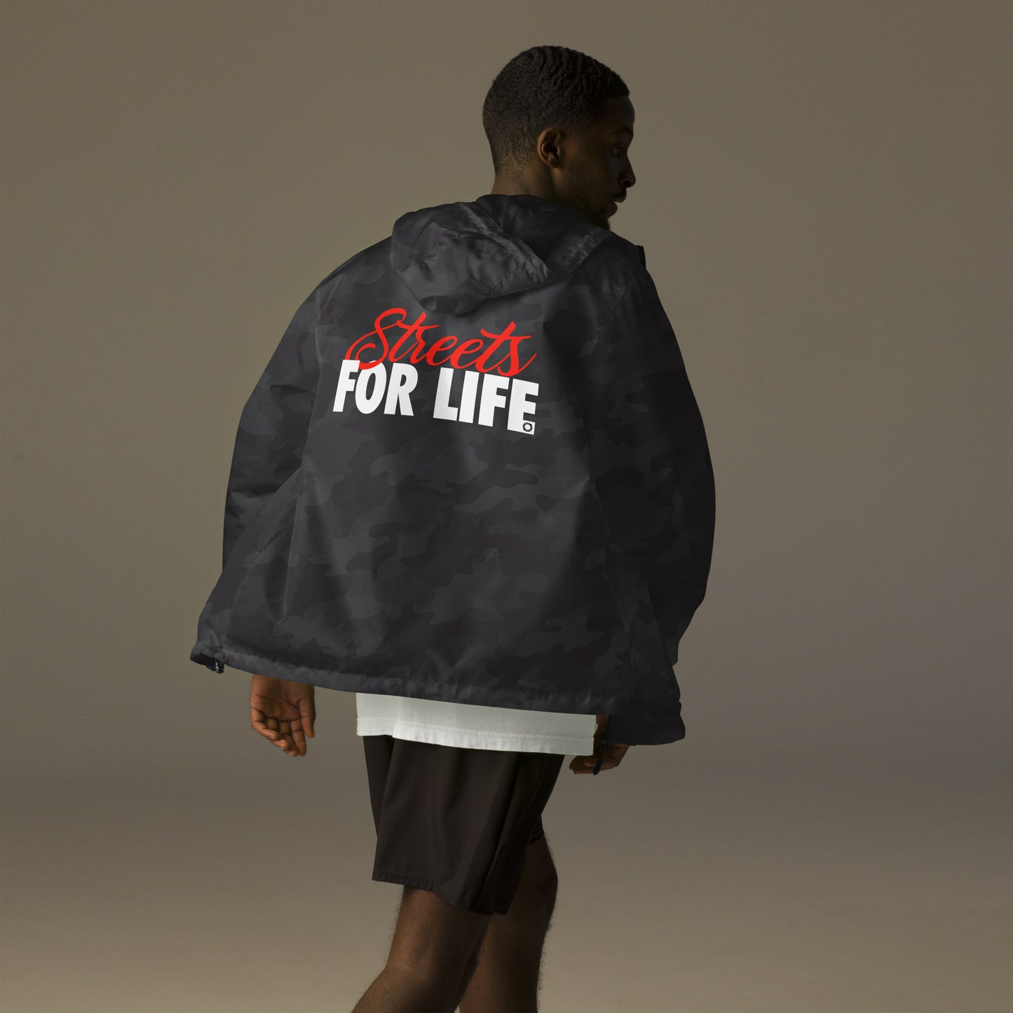 Streets for life Unisex lightweight zip up windbreaker