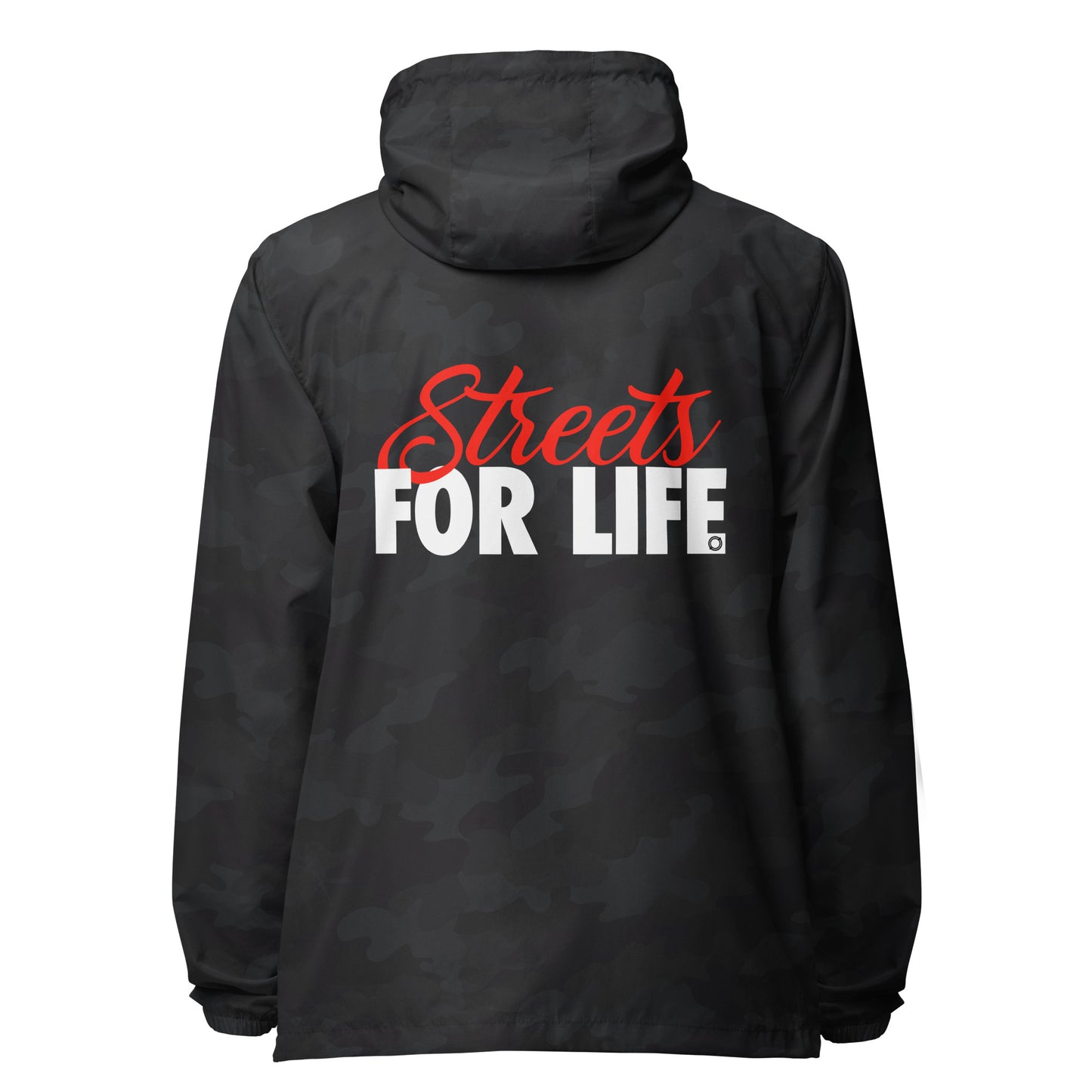 Streets for life Unisex lightweight zip up windbreaker