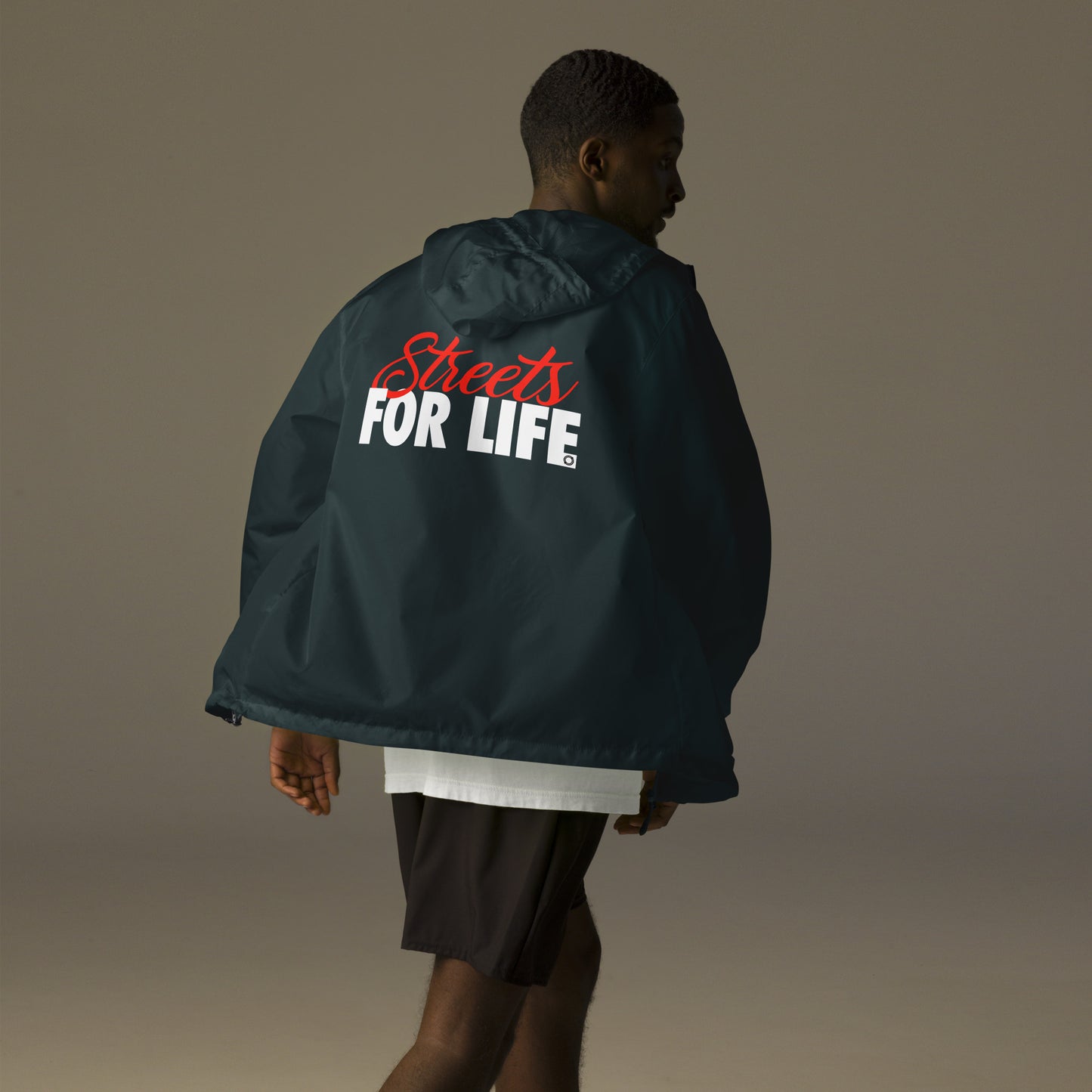 Streets for life Unisex lightweight zip up windbreaker
