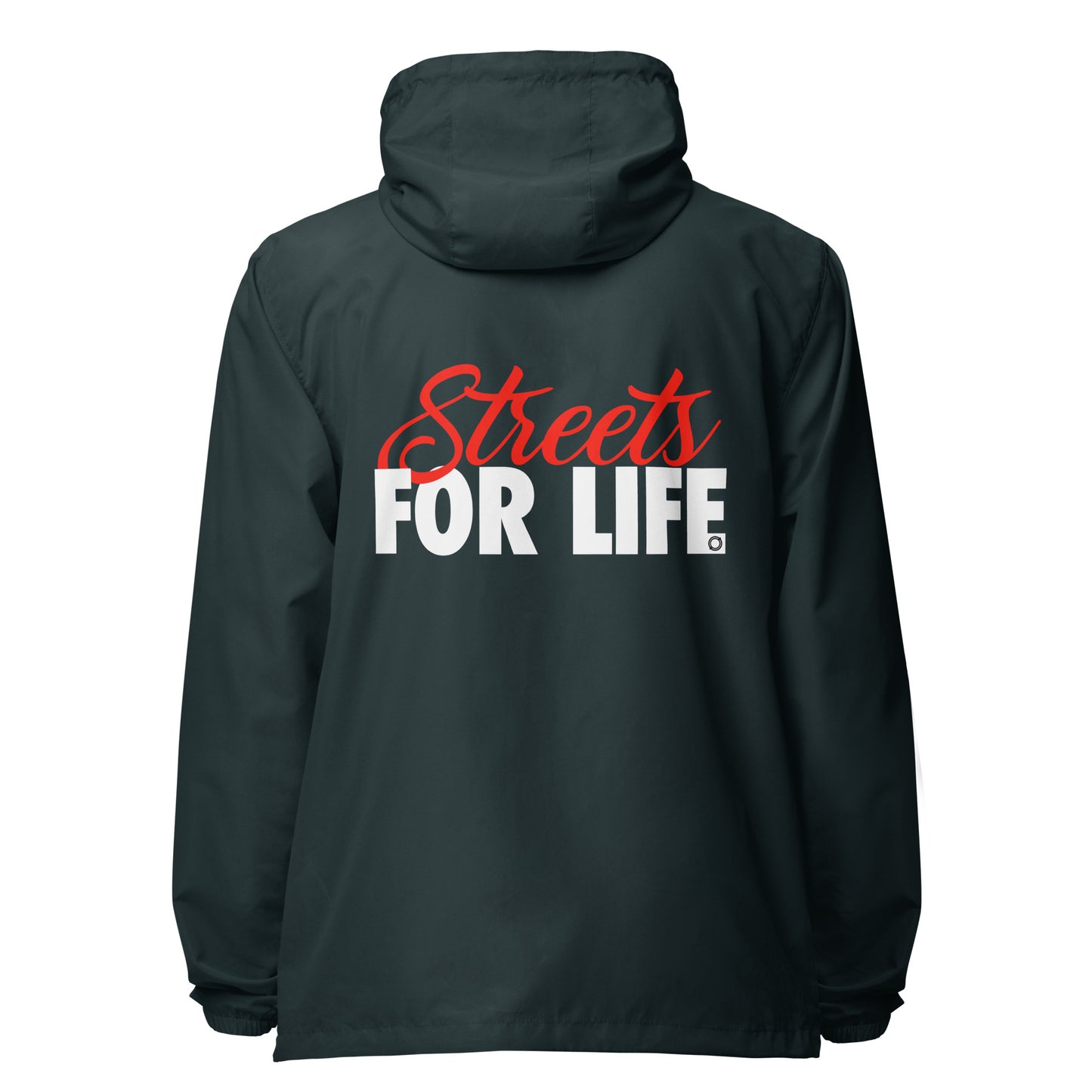 Streets for life Unisex lightweight zip up windbreaker