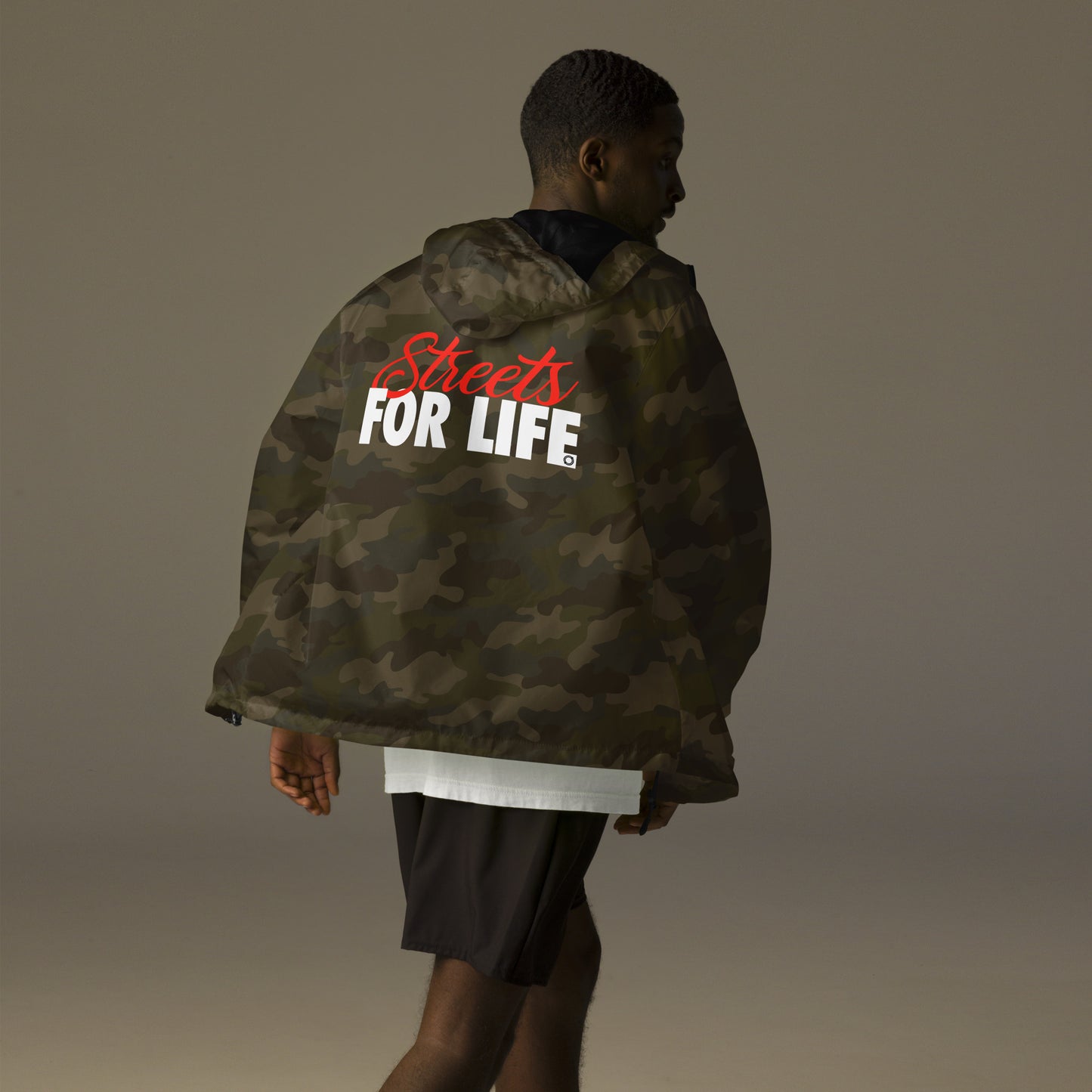 Streets for life Unisex lightweight zip up windbreaker