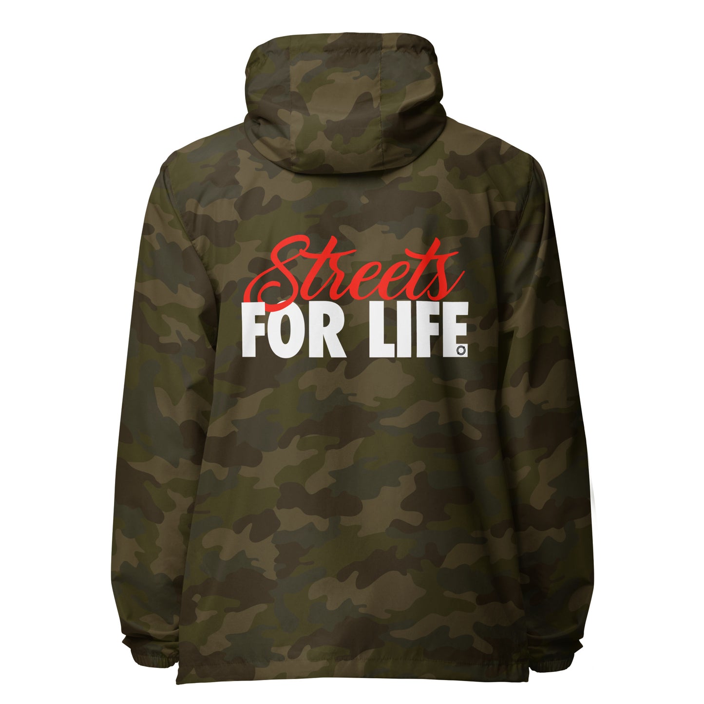Streets for life Unisex lightweight zip up windbreaker