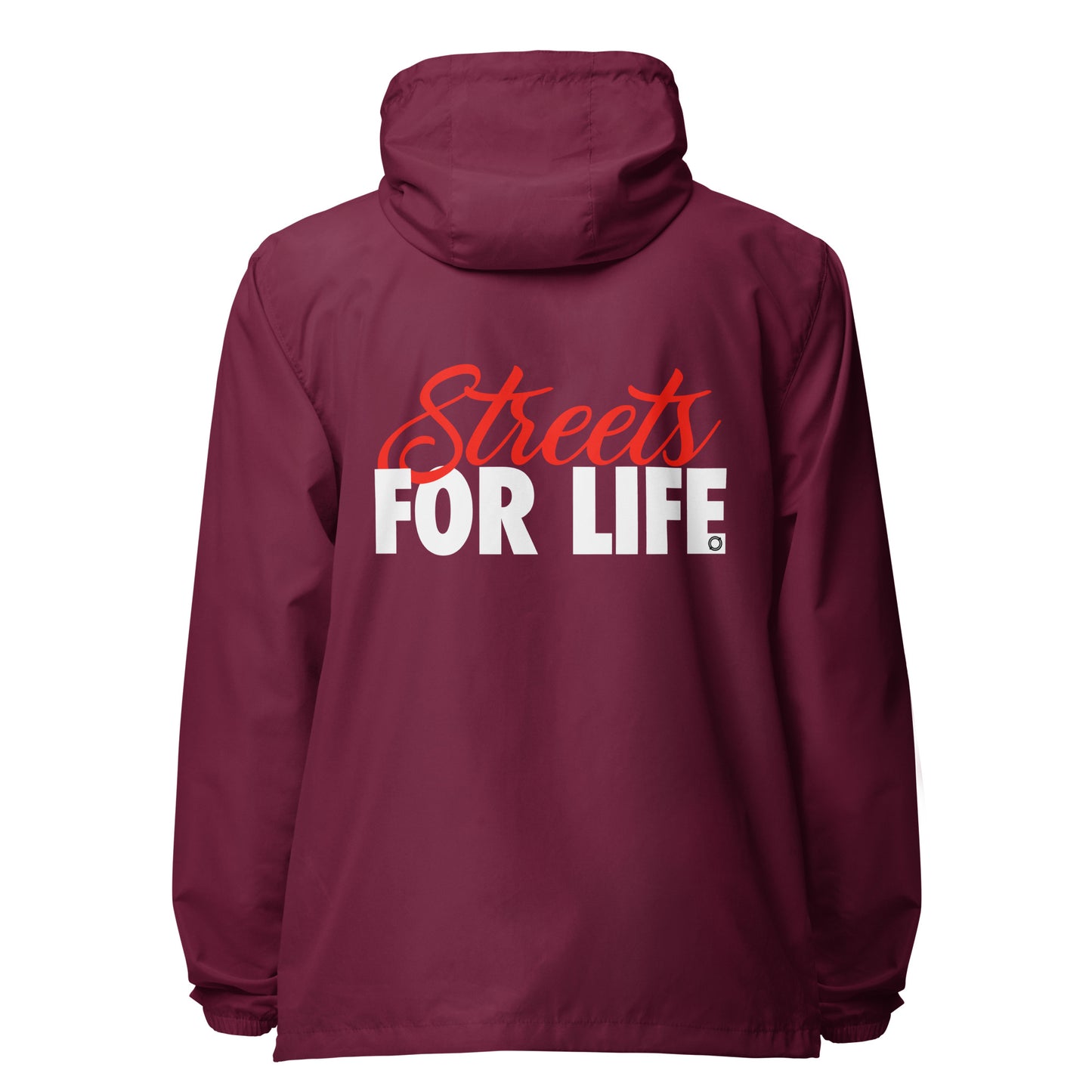 Streets for life Unisex lightweight zip up windbreaker