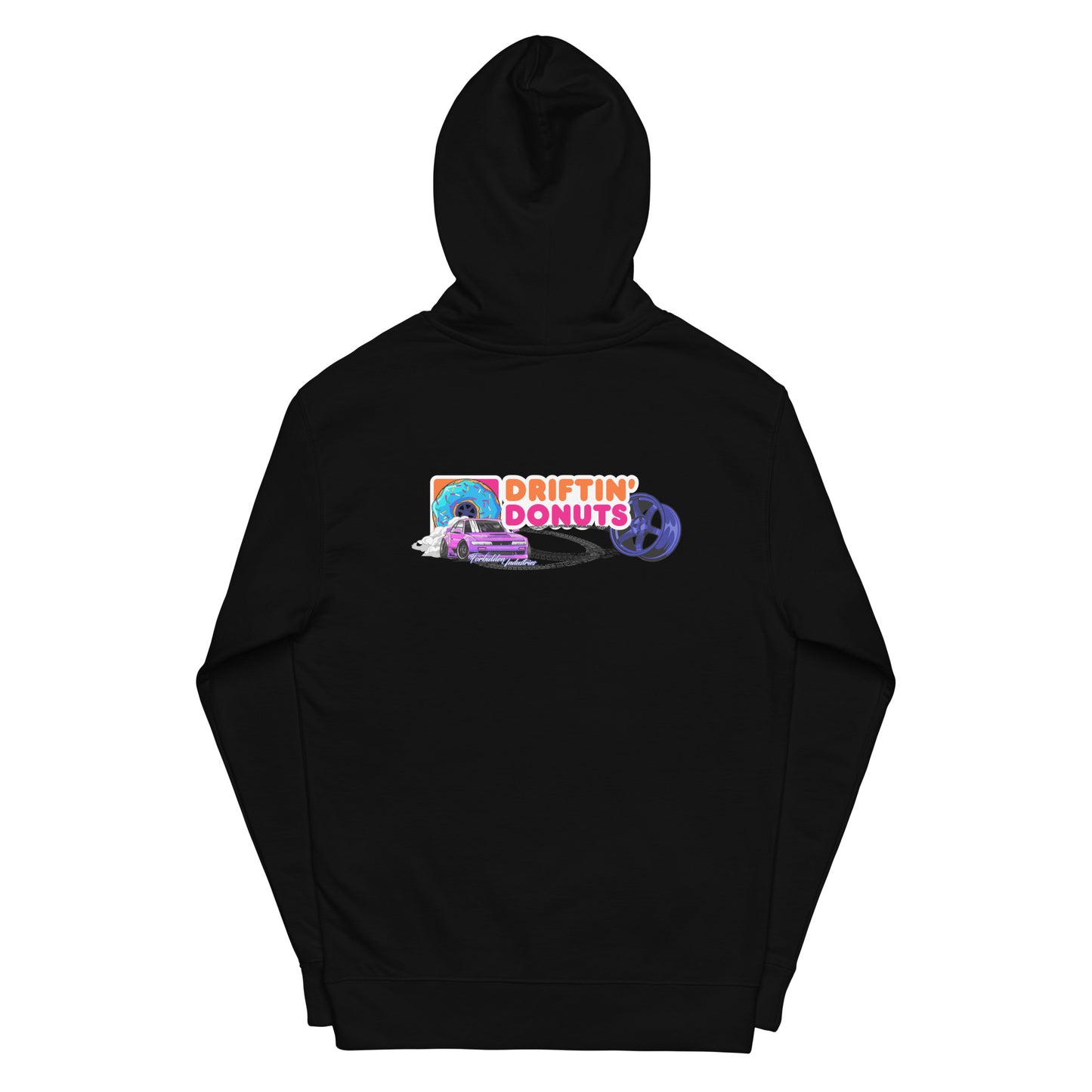 Driftin, Donuts Dunkin style Mid-weight Hoodie | TE37 | Nissan s13, drifting