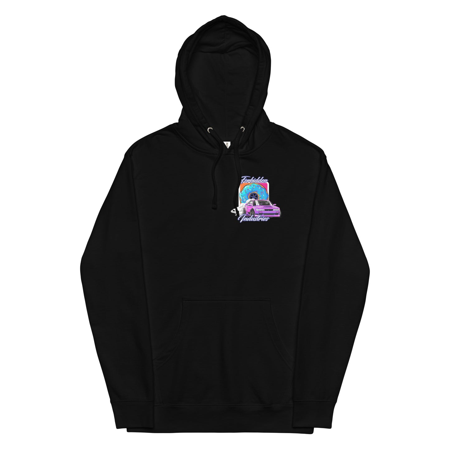 Driftin, Donuts Dunkin style Mid-weight Hoodie | TE37 | Nissan s13, drifting