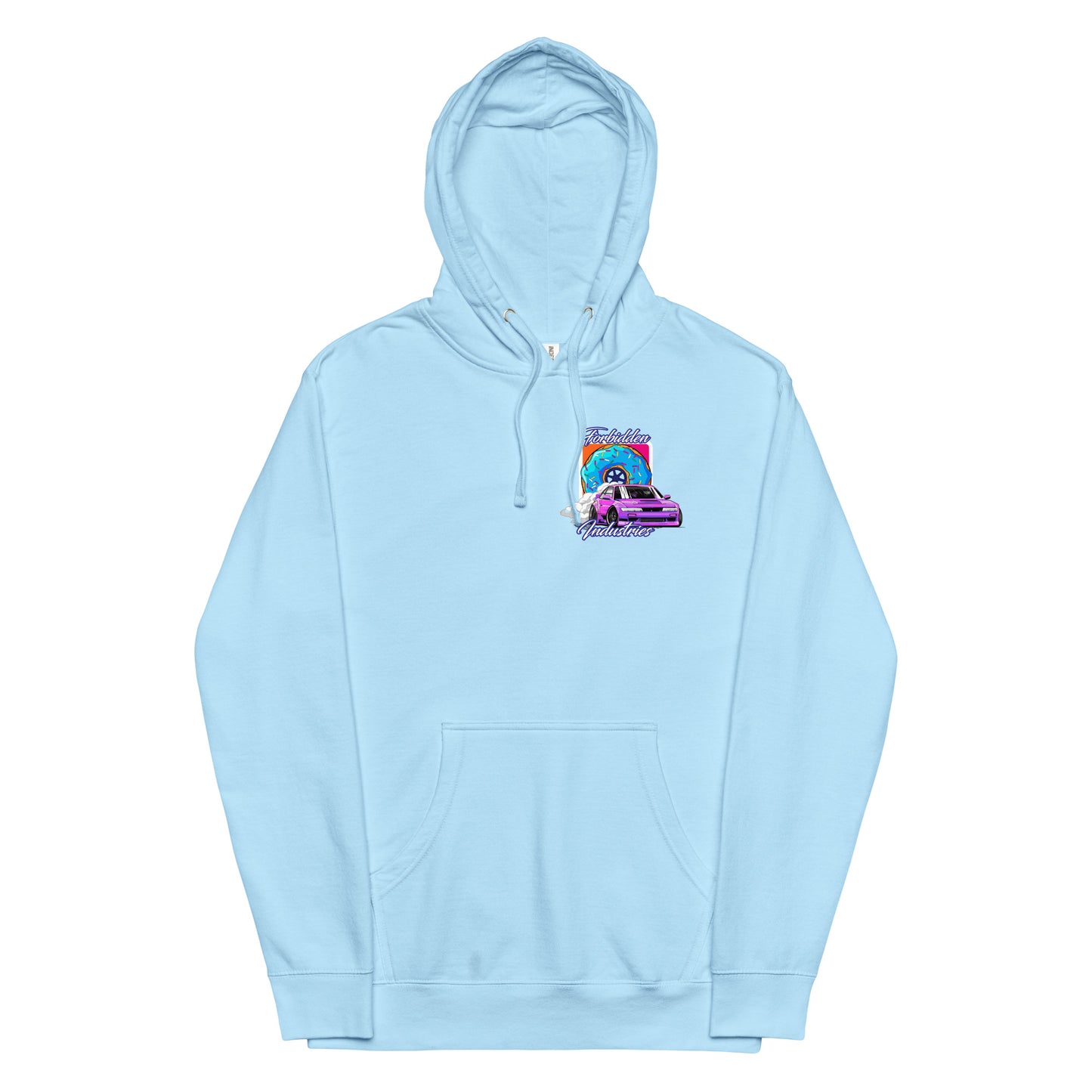 Driftin, Donuts Dunkin style Mid-weight Hoodie | TE37 | Nissan s13, drifting