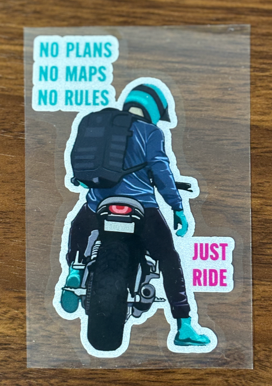 Just Ride Waterproof Reflective Sticker