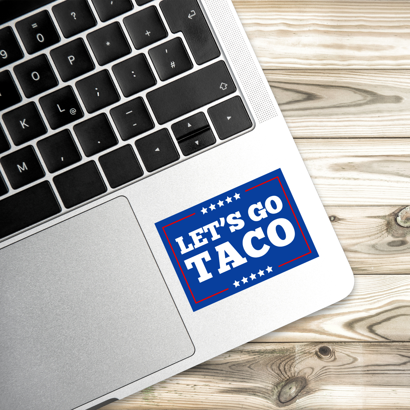TACO - Trump Always Chickens Out or Let's Go Taco Sticker | MAGA Parody Sticker | 3" x 2" | Funny Anti-Trump Vinyl Decal | Political Protest Sticker