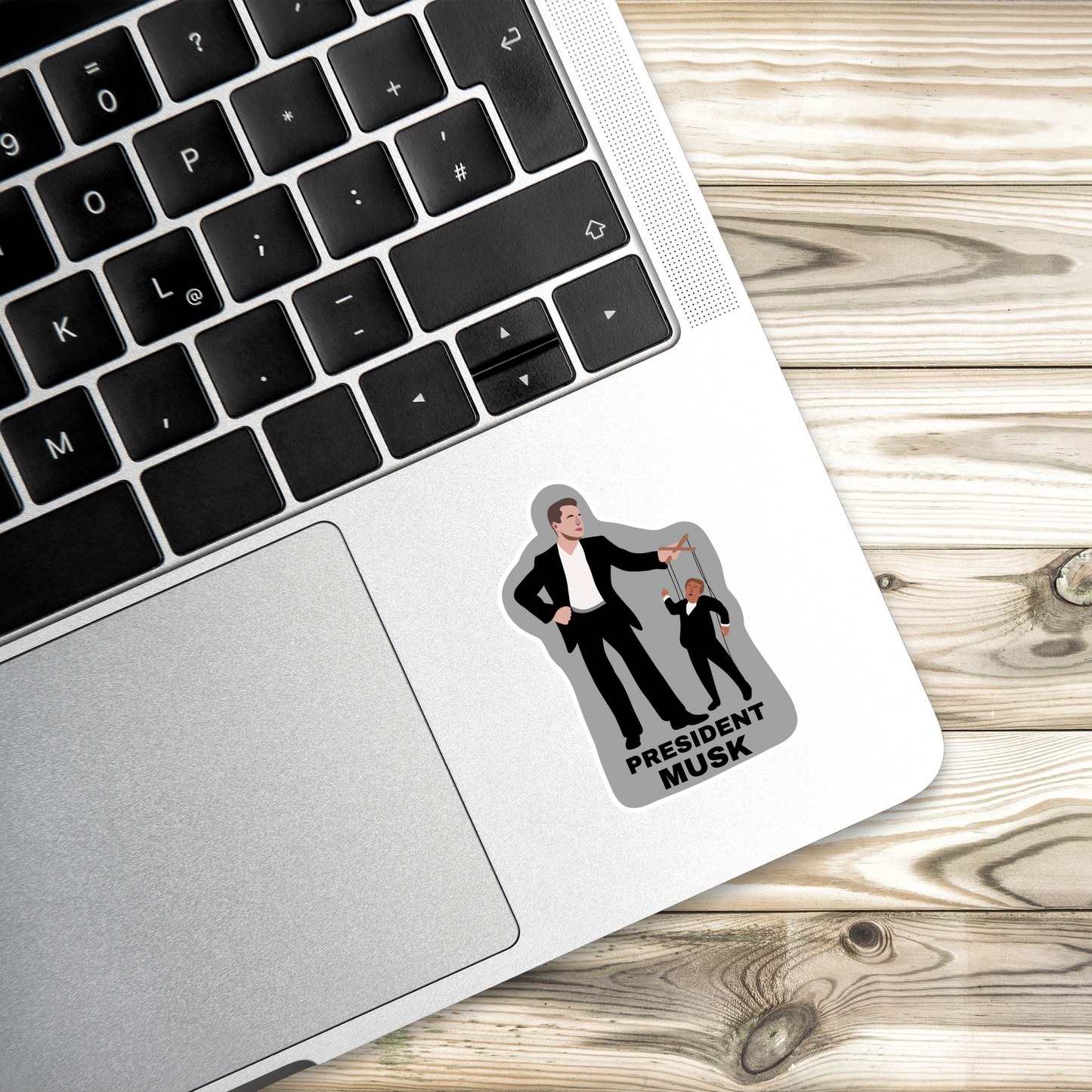 President Musk Sticker | Political Sticker | Vinyl Sticker | Water Resistant | Anti Trump | Meme Sticker | Puppet