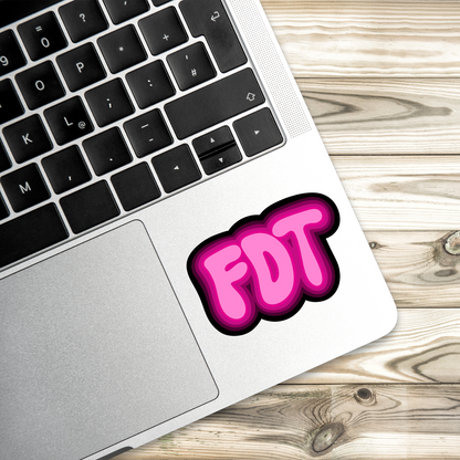 FDT Sticker Pink Version | 3" x 2" | Anti-Trump Sticker | Political Vinyl Decal | Water-Resistant | Activism Sticker