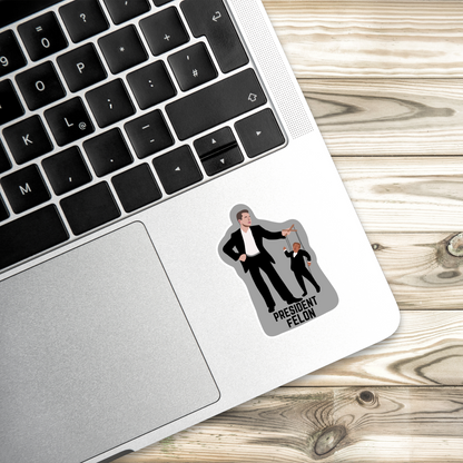 President fELON Sticker | 2" x 3" | Political Sticker | Vinyl Sticker | Water Resistant | Anti Trump | Meme Sticker | Puppet