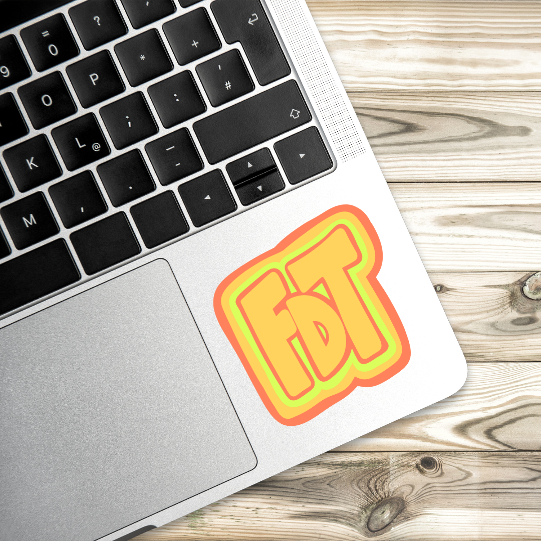 FDT Sticker Yellow Version | Anti-Trump Sticker | Retro Sticker | Political Vinyl Decal | Water-Resistant | Activism Sticker