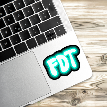 FDT Sticker Teal Version | 3" x 2" | Anti-Trump Sticker | Political Vinyl Decal | Water-Resistant | Activism Sticker