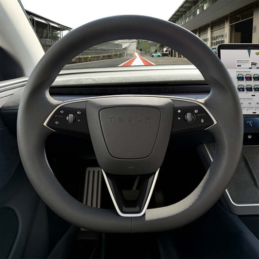 3M Gloss Black Tesla Steering Wheel Decals (3pcs) | M3 Feb 2024-'25 "Highland"