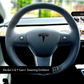 3M Gloss Black Tesla Steering Wheel Emblem Decal | Model Y