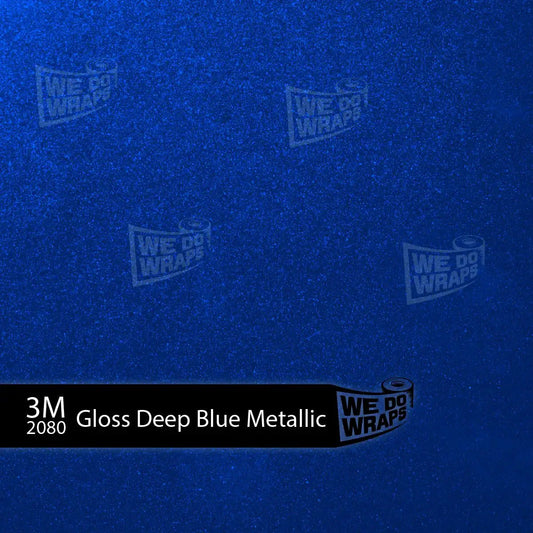 3M Deep Blue Metallic Tesla Steering Wheel Trim Decal Kit (3pcs) | M3 2017-Jan 2024