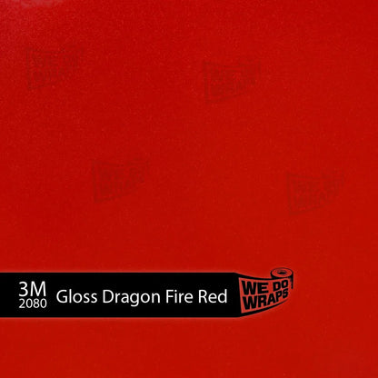 3M Gloss Dragon Fire Red Tesla Steering Wheel Trim Decal Kit (3pcs) | MS 2012-Jan 2021