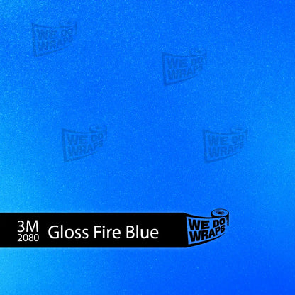 3M Gloss Fire Blue Tesla Steering Wheel Trim Decal Kit (3pcs) | M3 2017-Jan 2024