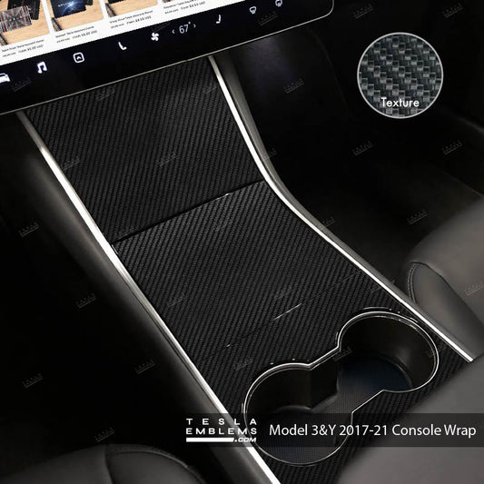 3M Carbon Fiber | Tesla Center Console Wrap Kit | Model 3 ’17-20