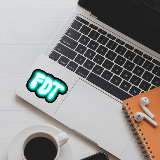 FDT Sticker Teal Version | 3" x 2" | Anti-Trump Sticker | Political Vinyl Decal | Water-Resistant | Activism Sticker