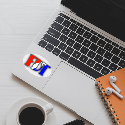 FDT Sticker American Flag Version | 3" x 2" | Anti-Trump Sticker | American Flag Theme | Political Vinyl Decal | Water-Resistant | Activism Sticker