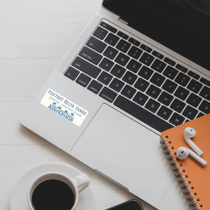 Foxtrot Delta Tango Social Justice Club Sticker | Vinyl | Anti-Trump Political Sticker | FDT Activism Sticker | 4" x 2"