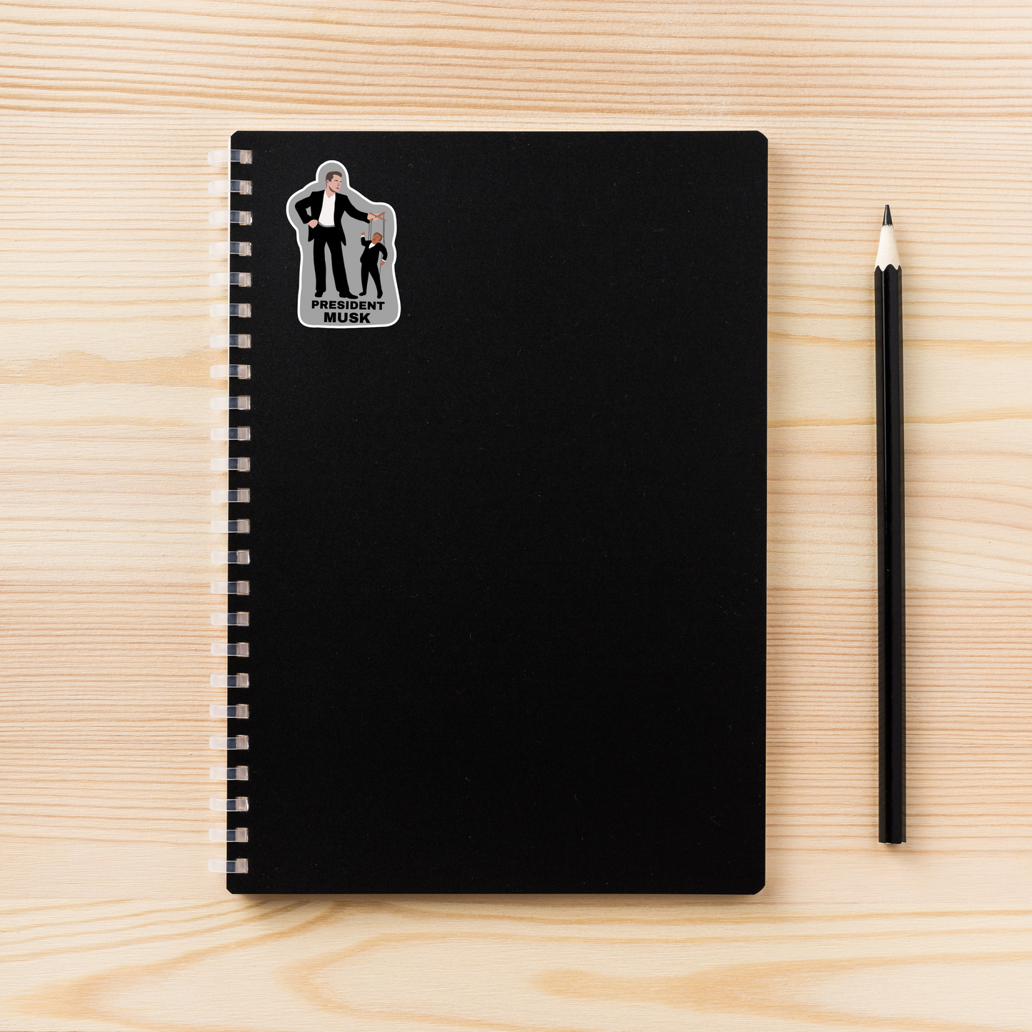 President Musk Sticker | Political Sticker | Vinyl Sticker | Water Resistant | Anti Trump | Meme Sticker | Puppet