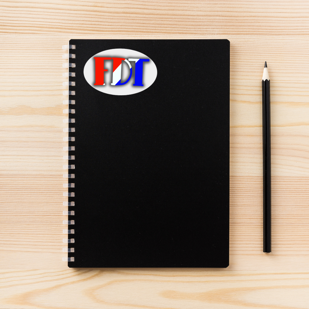 FDT Sticker American Flag Version | 3" x 2" | Anti-Trump Sticker | American Flag Theme | Political Vinyl Decal | Water-Resistant | Activism Sticker