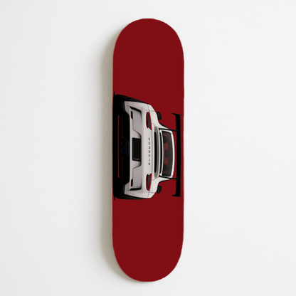 Red Porsche GT3 Rear View Skateboard Wall Art | By Dessy Made It | For Car Enthusiasts & Automotive Spaces